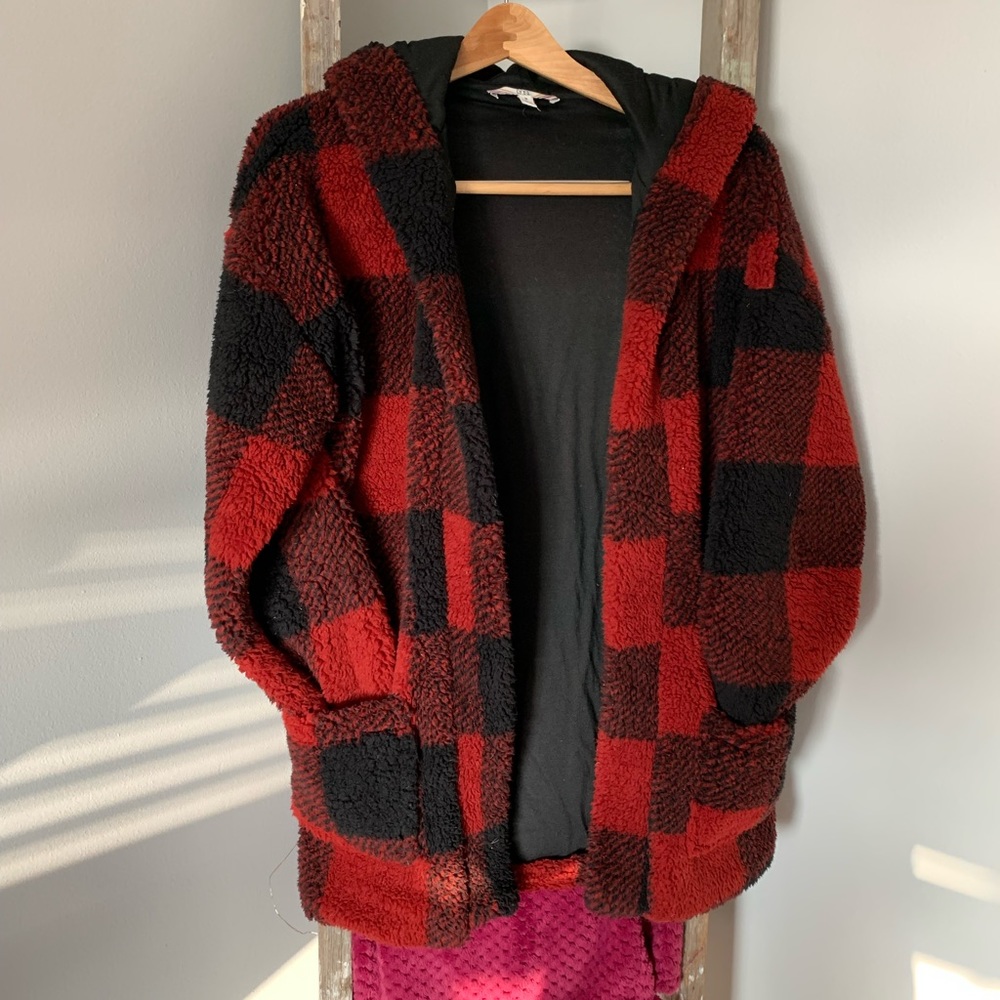 buffalo plaid heavy coat